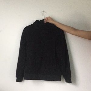Black fuzzy hoodie